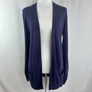 Twik Minimalist Purple Open-Front Cardigan – Small